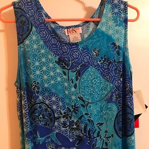 R&K Originals Petite Blue Maxi Dress Size 10P